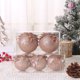 thumbnail image 3 of 3 piezas de 8 cm para decoración de árbol de Navidad, colgante de bola de Navidad con forma de flor blanca, bola de espuma con purpurina, adorno navideño 2024, 3 of 5