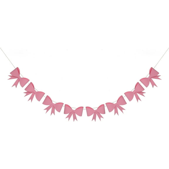 Raindrops Pink Bow Party Decor for Birthday Celebrations Easy Installation