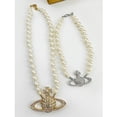 thumbnail image 3 of Collar de perlas Gentle Diamond Planet para mujer, gargantilla vintage de lujo ligera de alta gama, cadena de lana para el cabello, 3 of 6