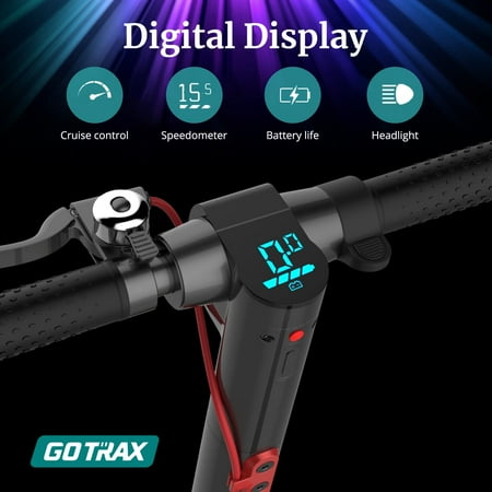 GoTrax - Xr Elite Commuting Electric Scooter w/19mi Max Operating Range & 15.5 Max Speed - Black
