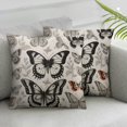 thumbnail image 2 of COMIO  Throw Pillow Covers for Couch Butterflies Bed Or Sofa Pillows Case Seamless Pattern of Black Silhouettes of Butterflies Decorative Square Cushion Covers 2Pcs, 2 of 6