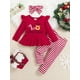 thumbnail image 2 of Disfraz navideño para niña pequeña Doresbebe, conjunto rojo de 3 piezas, 2 of 6