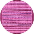 thumbnail image 1 of Ahgly Company Indoor Round Oriental Pink Modern Area Rugs, 4' Round, 1 of 4