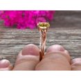 thumbnail image 4 of 1.75 Carat 8x6mm Oval Cut Champagne Diamond Moissanite Engagement Ring Wedding Ring On 10k Rose Gold Shining Split Shank, 4 of 6