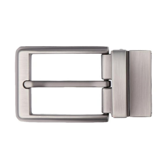 Hebilla de cinturón jinwen reversible para hombre gris perla