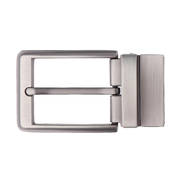Hebilla de cinturón jinwen reversible para hombre gris perla