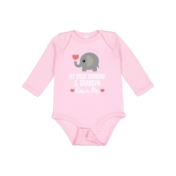 Inktastic My Great Grandma and Great Grandpa Love Me Boys or Girls Long Sleeve Baby Bodysuit