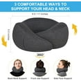thumbnail image 4 of Travel Pillow for Airplane with 100% Memory Foam, 360° Adjustable Full Surrounding Flying Neck Pillows, Travel Pillow Set, 4 of 12