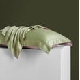 thumbnail image 1 of Nvzi 2 fundas de almohada de tencel de 60 piezas. Lujosa y ligera, funda de almohada de tela seleccionada, protege tus dulces sueños de 18,9 x 29,13 pulgadas (verde matcha)., 1 of 5