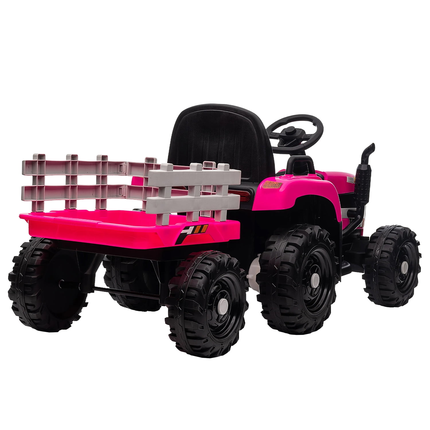 CIPACHO 12V Battery-Powered Tractor Toy with Trailer, Ground Loader Ride On for Kids with 3-Gear-Shift, Red CIPACHO 12V Battery-Powered Tractor Toy with Trailer, Ground Loader Ride On for Kids with 3-Gear-Shift, Red