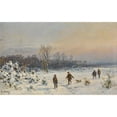thumbnail image 3 of Bernhard Mühlig 18x13 Black Modern Framed Museum Art Print Titled - Hunters in the Snow, 3 of 5