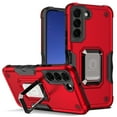 thumbnail image 4 of Case for Samsung Galaxy S22 Hybrid Hard PC Soft TPU Bumper with Magnetic Ring Stand Holder Military-Grade Drop Protection Cover for Galaxy S22 by Xcell - Red, 4 of 8