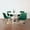 Green, variant on Roundhill Furniture Aufurr 5-Pc Dining Set, White Round Dining Table with 4 Chairs, Green