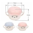 thumbnail image 4 of Creative Wheat Straw Kids Rice Bowl Cartoon Bowls with Lid Baby Feeding Tableware (Pink), 4 of 8