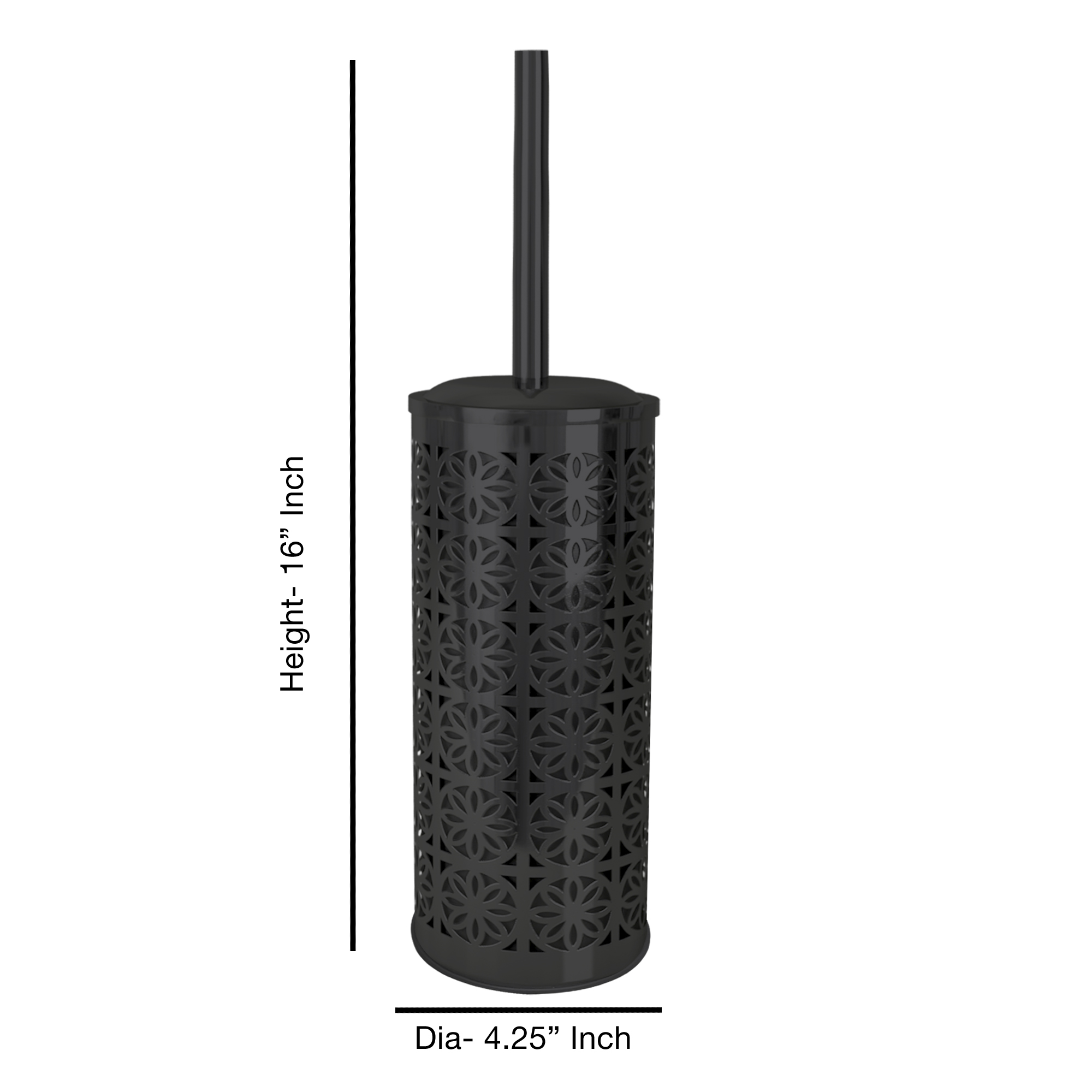 nu steel Laser Cut Oil-Rubbed Bronze Toilet Brush Holder with Lid  TBH-03-ORB