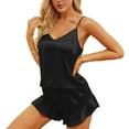 thumbnail image 1 of 2 unidades spaghetti Correa pijamas set hielo seda V Masajeadores de cuello backless arco frente satén ropa interior, 1 of 6