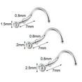 thumbnail image 4 of QQTDFG 4/9Pcs Stainless Steel Nose Stud Set L/S-Shape Crystal Nostril Piercing Jewelry-Style 6-4Pcs, 4 of 9