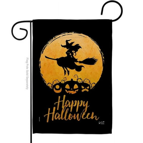 Angeleno Heritage G135306-BO 13 x 18.5 in. Halloween Witch Garden Flag with Fall Double-Sided Decorative Vertical Flags House Decoration Banner Yard Gift