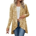 thumbnail image 3 of Sentmoon Vestes à Paillettes pour Femmes Veste Décontractée Colorée à Manches Longues Tailleurs pour Femmes Confortables pour le Travail et le Bureau Jaune TG, 3 of 7