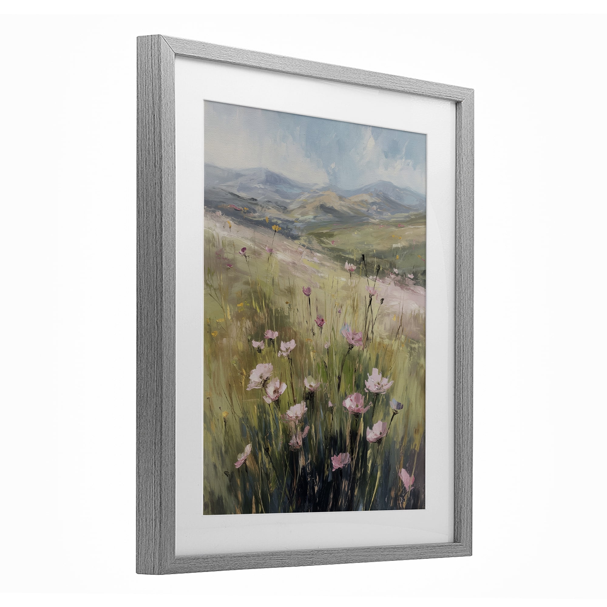 Stupell Industries Wild Shrubs in Pasture Gray Framed Print Under Glass, design by Svetlana Aleynikova