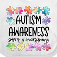 thumbnail image 4 of Inktastic Autism Awareness Support and Understanding Puzzle Pieces Boys or Girls Baby Bib, 4 of 4
