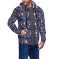 thumbnail image 2 of Wukai Underwater Animals Print Men's Zip-Up Hoodie,Fleece Full-Zip Hoodie for Men, Hooded Sweatshirt-Medium, 2 of 5