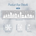 thumbnail image 2 of Window Static Cling Decal Sticker Double-Sided for Large Glass 1 Sheet House and Winter Snowflakes 47.2"x11.8" Waterproof Removable Window Decal for Home Office Classroom Decoration, 2 of 9