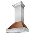 thumbnail image 2 of 30" DuraSnow Stainless Steel Range Hood with Hand-Hammered Copper Shell (8654HH-30), 2 of 5