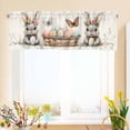 thumbnail image 6 of Easter Cute Bunny Curtain Valances for Windows, Light Filtering Window Curtains Decorations Egg Curtains for Kitchen Cafe Bedroom Living Kid Room Decor 59x18in, 6 of 8