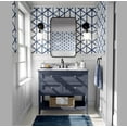 thumbnail image 2 of S4sassy Self-Stick Decorative Wallpaper, Geometric Cube Print Wall Paper, Waterproof Contact Paper, Blue, 25"x120"inch Removable Renter Friendly Wall Covering For Bedroom, Dining room, 2 of 8