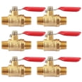 thumbnail image 3 of 2/4/6/10PCS Brass Water Mini Ball Valve Shut Off Switch 1/4" NPT Male Hose Barb Pipe Fitting, 3 of 12