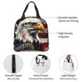 thumbnail image 3 of Naloa Retro American Eagle A Print Lunch Box for Women Men,Insulated Lunch Bag,Lunchbox,Thermal Leakproof Cooler,Reusable Lunch Tote Bag for Work School Travel Picnic, 3 of 7