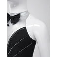 thumbnail image 6 of TiaoBug Kids Girls Dance Costume One Piece Tuxedo Jumpsuit Bodysuit Latin Jazz Modern Dancewear Black 8, 6 of 8