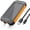 Black Orange, variant on OWNTECH Portable Solar Charger for iPhone Android, 38800mAh Power Bank with 5 USB Port