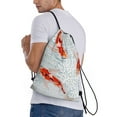 thumbnail image 3 of Kdxio Koi Fish Corals,Spring Summer Print Drawstring Backpack Bag,Waterproof Draw String Back Sack, Gym Drawstring Bags Swim Bag For Unisex, 3 of 9