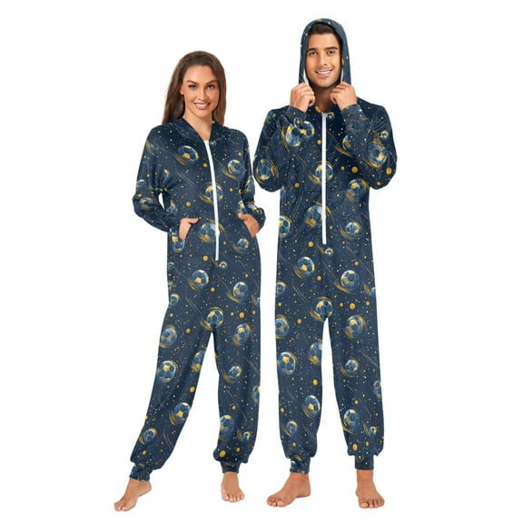 joogoo Football Starry Unisex Adults Onesies Pajamas Jumpsuits L