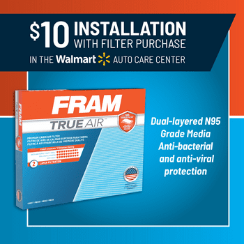 FRAM CV10374 TrueAir Premium Cabin Air Filter with N95 Grade Filter Media for Select Dodge and Toyota Vehicles