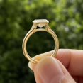 thumbnail image 4 of vylahjewellery Emerald Cut Diamond Engagement Ring Vintage Bezel Moissanite Engagement Ring Solitaire Ring Split Shank 10K Vermeil Yellow Gold Ring, 4 of 6