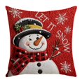 thumbnail image 2 of Antqov Christmas Pillow Covers 18x18" Holiday Throw Pillow Cases Winter Xmas Decorative Pillowcase for Sofa Couch Living Room Home Christmas Decorations, 2 of 6