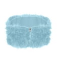 thumbnail image 1 of JWZUY Women Sleeveless Fur Feather Tube Tops Solid Color Strapless Backless Fluffy Slim Fit Off Shoulder Crop Top Sexy Camis Light Blue#03 S, 1 of 7