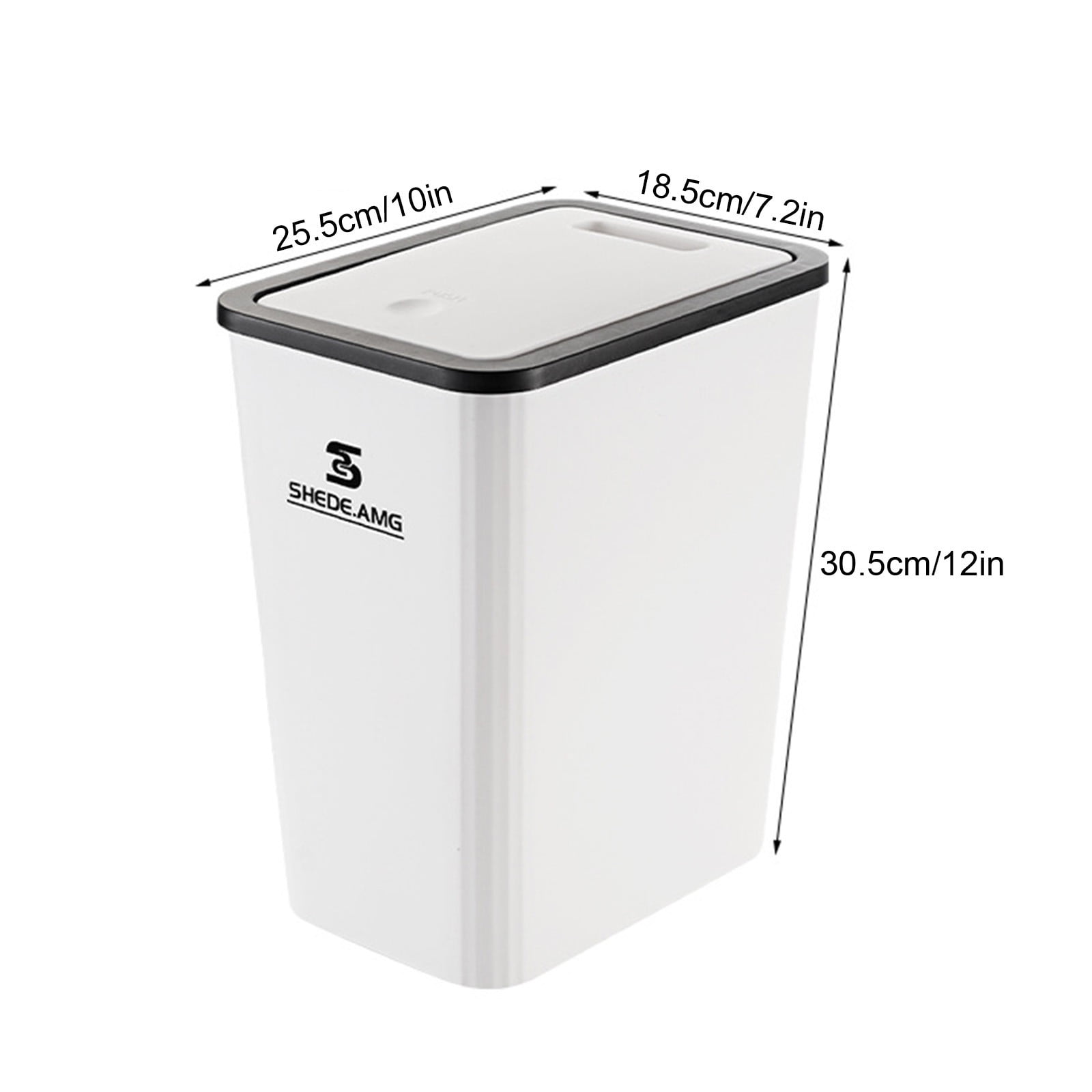Trash Can Bedroom Trash Can For Bathroom Trash Can With Lid Garbage Can With Press Lid Plastic Wastebasket With Popup Lid For Toilet Office Bedroom Trashcan