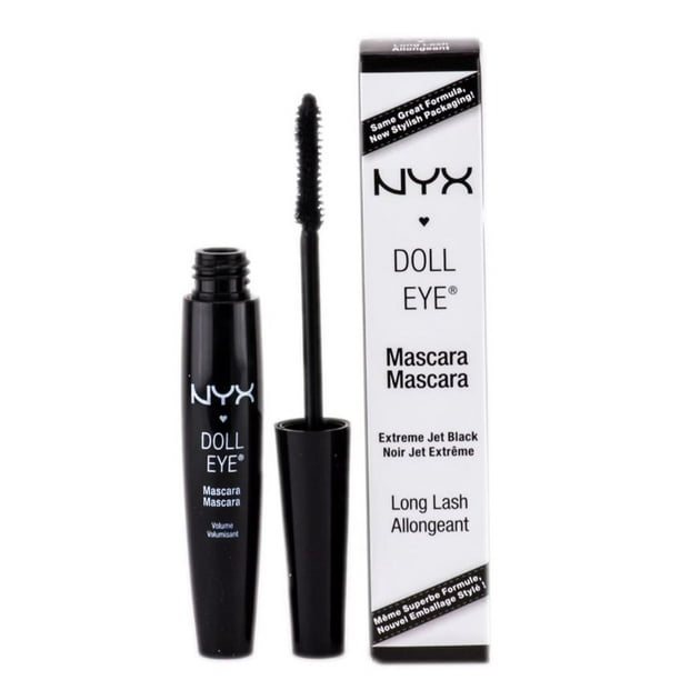 DE01 Long Lash , Doll Eye Mascara , Cosmetics Makeup - Pack of 3 w/ SLEEKSHOP Teasing Comb -