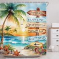 thumbnail image 2 of Cortina de ducha Riyidecor Tropical Palm Tree 180x200 cm de poliéster, 2 of 8