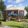 thumbnail image 3 of BaPiPro 12'x12' Pop-up Gazebo Outdoor Camping Tent with 6 Sides Privacy Netting, Waterproof, UV Resistant, Portable Screen House Room - Includes Stakes & Ropes, Easy Setup, 3 of 10