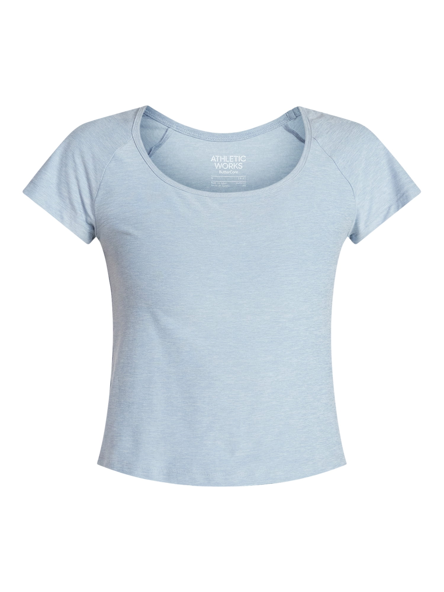Athletic Works Women's ButterCore Fashion Tee with Short Sleeves, Sizes XS-XXXL