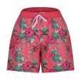 thumbnail image 4 of Summer Saving!YANHAIGONG Swim Shorts for Women High Waist Loose Fit,Women Summer Floral Beach Boardshorts with Pockets Swim Trunks,Casual Women Summer Elastic Beach Shorts =, 4 of 5