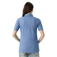 thumbnail image 3 of Zfeel Oceanside Heather Polo for Women, Short Sleeve Collared Classic Polo Shirt, Classic Blue Heather, L, 3 of 6