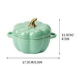 thumbnail image 3 of Fufafayo under $5 Ceramic Bowl with Lid, Stew Pot Pumpkin Design, Kitchen Cutlery Rice Bowl, Serving Dish with Cover, Oven Safe Cookware, Dining Table Serveware, 3 of 9