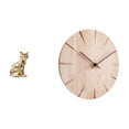 thumbnail image 1 of Adorno De Escultura Artística De Animales Y Reloj De Pared Decorativo De Madera Maciza, Silencioso (sin Tictac), Ideal Para Chimenea, Restaurante U Oficina., 1 of 8