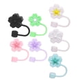 thumbnail image 2 of Homerr Straw Cap for 20-40 Oz Tumbler Dust-proof Cover Silicone Flower Cup Covers - 4/7 Pieces, Leak-Proof, Ideal for 20-40 Oz Tumblers, 2 of 11